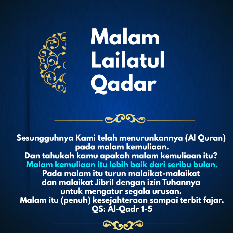 Lailatul Qadar Malam Kemuliaan